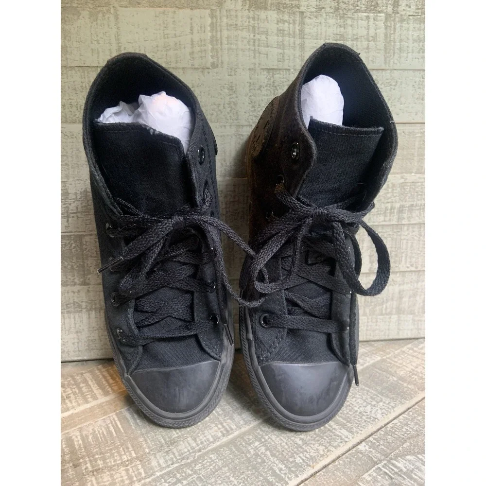 Converse All Star Black High-Tops Kids Sneakers Shoes Size 1 Youth Kicks